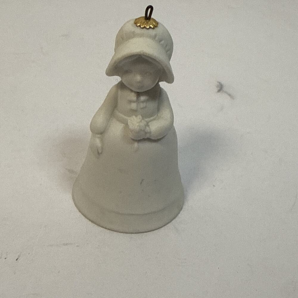 Vintage LIMITED EDITION 1978 "Christmas Joy" Holly Hobbie 3" Bell White ornament